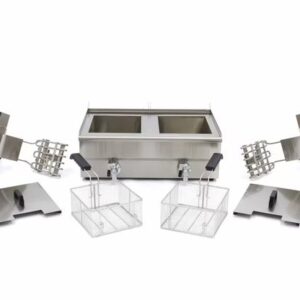 Fritüür 2 x 16L koos tühjenduskraaniga - topeltkorviga