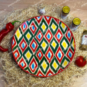 Usbeki kauss/taldrik Ljagan 38cm Atlas romb