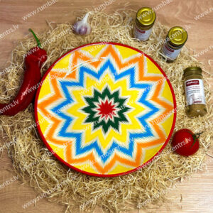 Usbeki kauss/taldrik Ljagan 42cm kollane segu