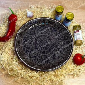 Usbeki kauss/taldrik Ljagan 32cm pruun