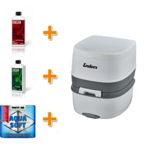 Kaasaskantav tualett Enders Supreme komplekt GREEN Active (15 täitepakendit)