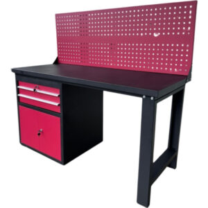 Smart Equipment töölaud sahtlite ja riiuliga + perforeeritud sein + tööriistatarvikud