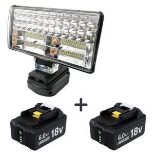 LED töötuli-valgusti Makita 18V akudele + 2 akut+2 USB pesa