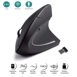 Ergonoomiline vertikaalne juhtmevaba arvutihiir, WiFi USB
