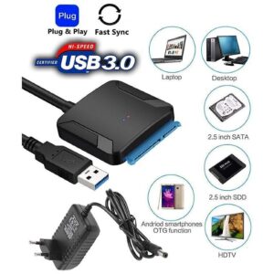 USB 3.0 SATA 2.5/3.5" SSD/HDD External Disk adapter