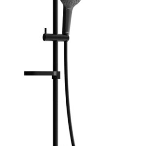 KX05 pealtnäidatav duššikomplekt vihmaduši ja termostaatsegistiga, must