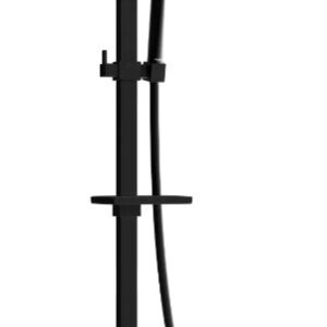 CQ62 pealesegatav duššikomplekt koos vihmadušši ja termostaatkraaniga, must