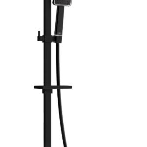 CQ54 pealistutav duššikomplekt vihmaduši ja termostaatseguriga, must/kroom