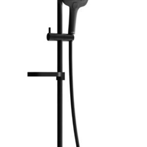 KX17 pealepandav duššikomplekt vihmuti ja termostaatilise segistiga, must