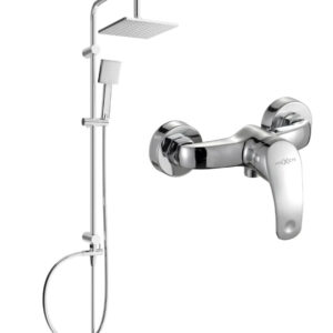 Tord- seinapealne duššikomplekt vihmaduši ja dušisegistiga Fabia, kroom