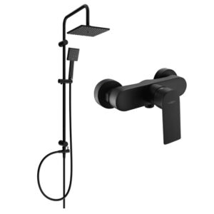 Tord- seinapealne duššikomplekt vihmaduši ja Royoga, must