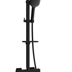 CQ33  duššikomplekt koos vihmaduši ja termostaatsegistiga, must