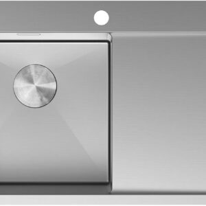 Exar- ühe kambriga roostevabast terasest valamu nõudekuivatusalusega, vasakpoolne 780 x 480 mm, inox