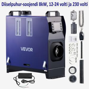Diiselpuhur-soojendi​ 8kW, 12-24 volti + 230 volti VEVOR