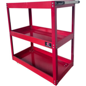 Kolme riiuliga ratastel käru