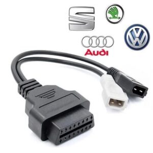 Audi 2pin+2pin Delphi OBD1-2 diagnostika adapterkaabel