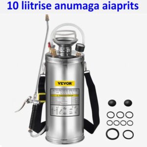 10 liitrise roostevabast terasest anumaga aiaprits