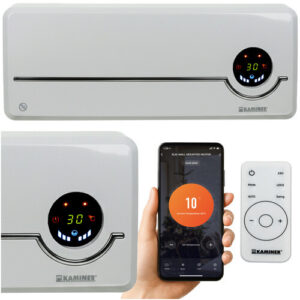 Seinale kinnitatav elektriradiaator 1000W / 2000W taimeriga, valge