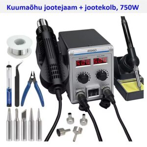 Kuumaõhu jootejaam ​8586D, 750W + ​jootekolb 80W
