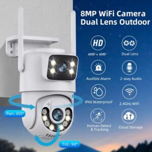 Wifi kaamera 4MP + ​4MP kaameraga ​välitingimustesse ​1080P HD