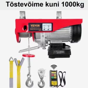 Elektritali/Telfer tõstejõud 1000kg, trossiga 12 meetrit