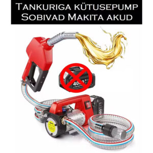 Akuga tankuriga kütusepump erinevatele kütustele, 50L/min