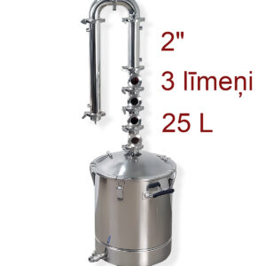 25L 2″ 3 vasktasemega BABYLON PREMIUM vaskkorkidega, destilleerimis- ja rektifitseerimisaparaadiga (TEN-i väljalaskeavaga)