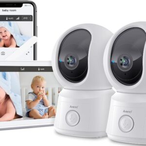 ARENTI beebimonitor 2 kaamera ja rakendusega, 5-tollise ekraaniga, 1080P PTZ